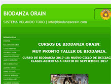 Tablet Screenshot of biodanzaorain.com